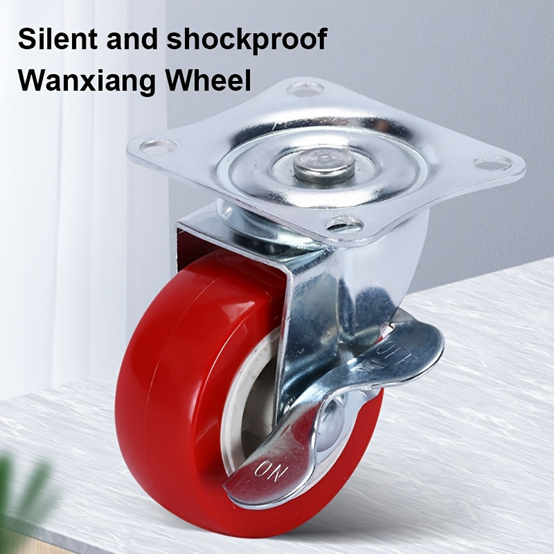 Тяжёлая гальванизированная сталь 1-дюймовые поворотные ролики с тормозами для мебели