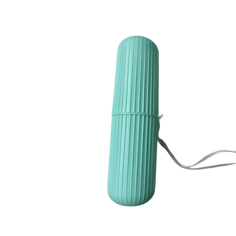 Travel Toothbrush Case Set with Mouthwash Cup and Toothpaste Rack for Portable Use