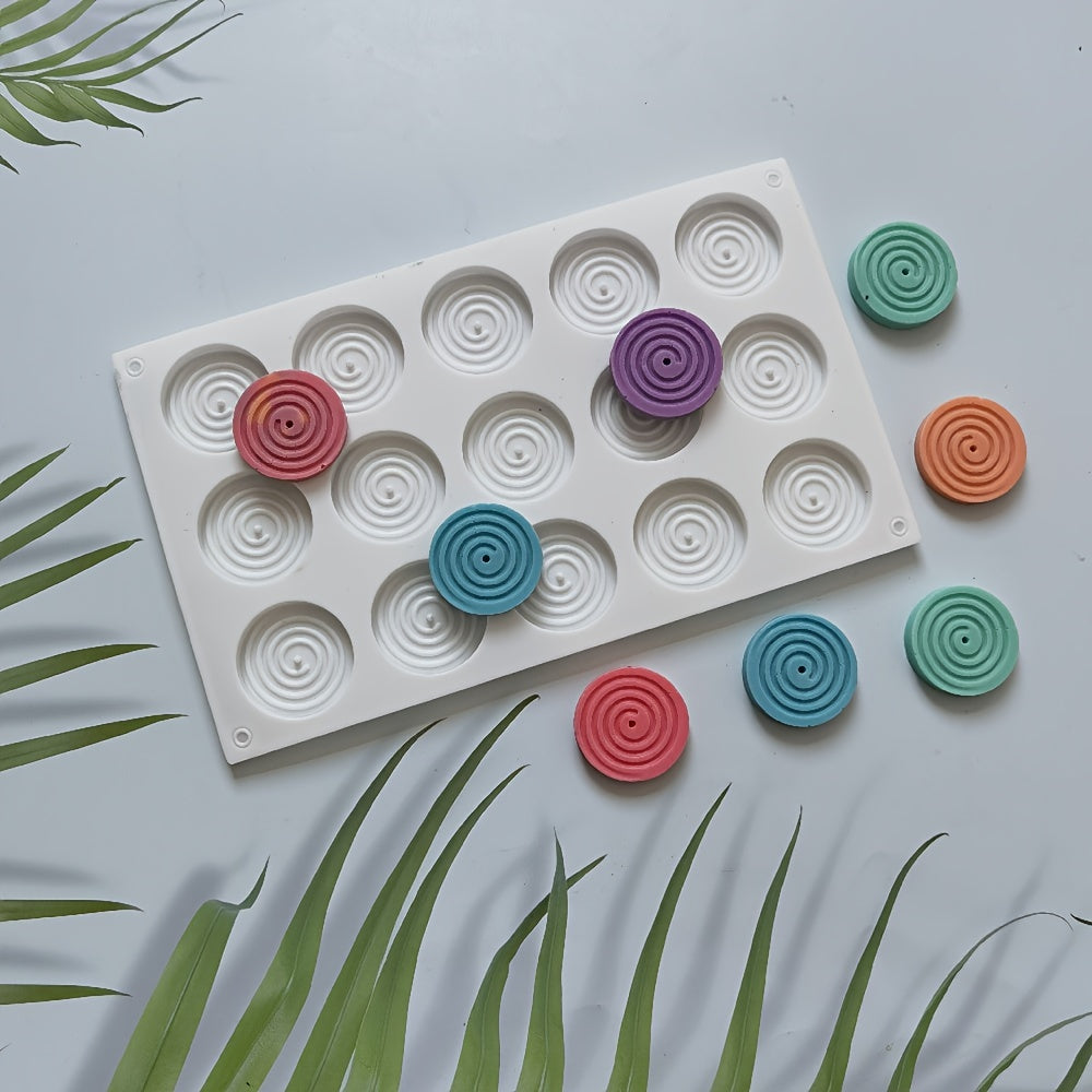 Силиконовая круглая форма для мотыльков от комаров в виде торта с 15 камерами для выпечки шоколадных конфет