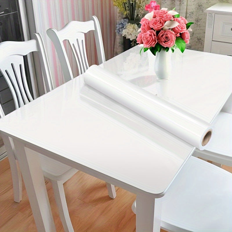 White Marble Look Self-Adhesive Kitchen Wallpaper Waterproof Resistant PET Furniture Decal