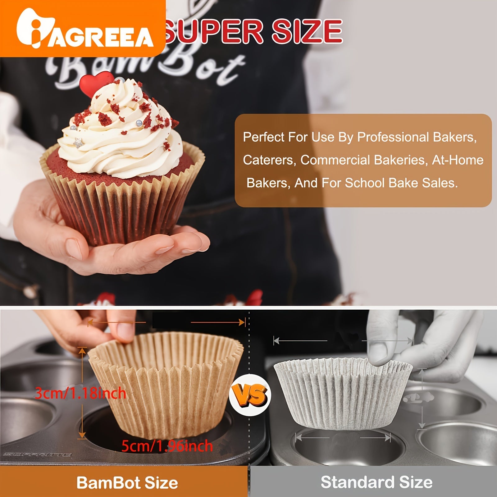 Kek, muffin va shirinliklar uchun cupcake pishirish choyshablari