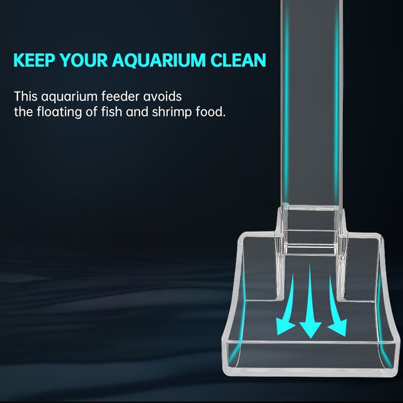 Aquarium Fish Feeding Kit with Shrimp Plate Acrylic Tube and Cleaning Brush