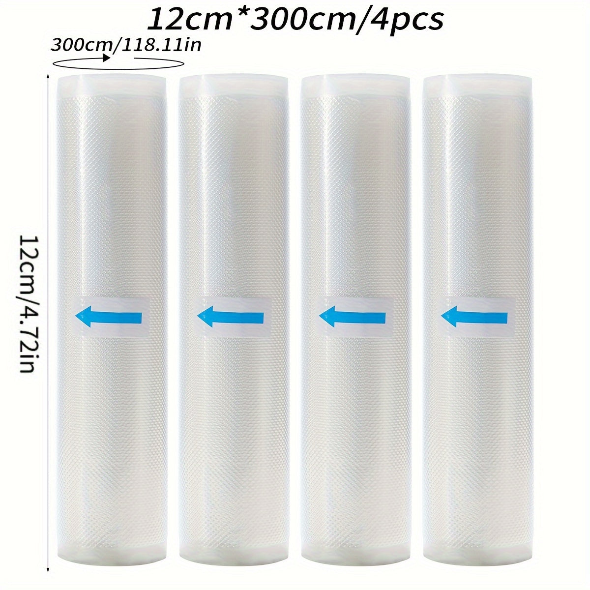 Food Vacuum Sealed Bag Roll 4 Pack Bisphenol A-Free Seven Layer Diamond Pattern