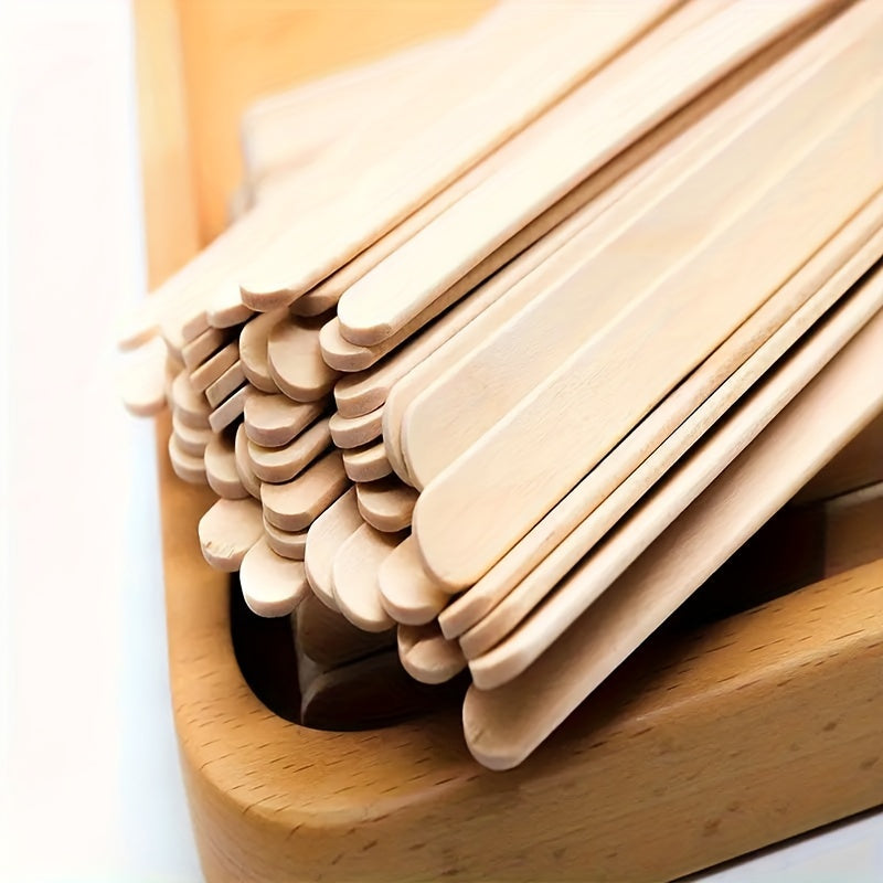 100/200 Count Natural Wooden Popsicle Sticks for Crafts and Food Projects