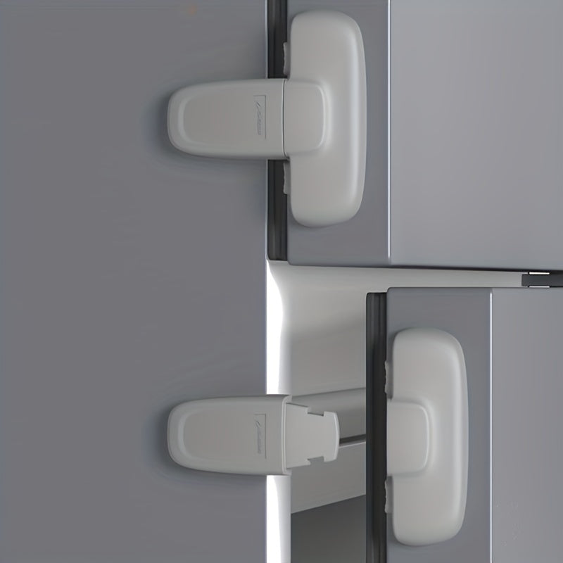 Eng yaxshi tanlov: Yoshlar uchun xavfsizlik muzlatgich qulfi - 1 dona anti-qisish qo'l shkafi eshigi qulfi, kulrang, BPA-siz plastik