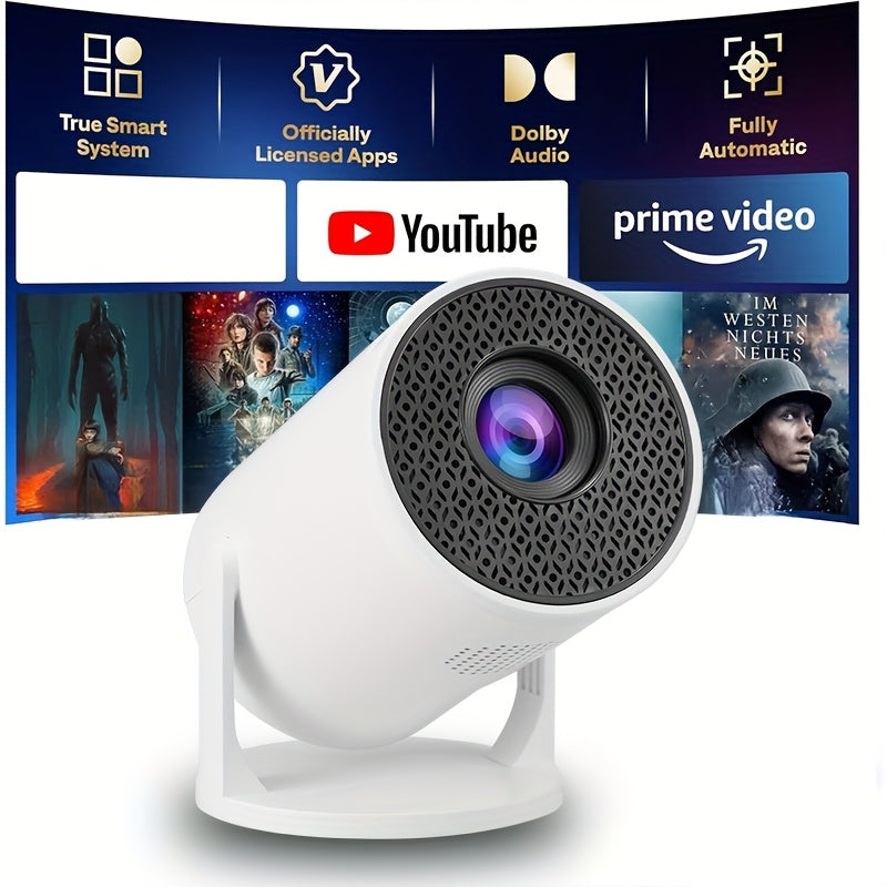 Mini Portable Projector with WiFi 4K Video Support for Home Entertainment