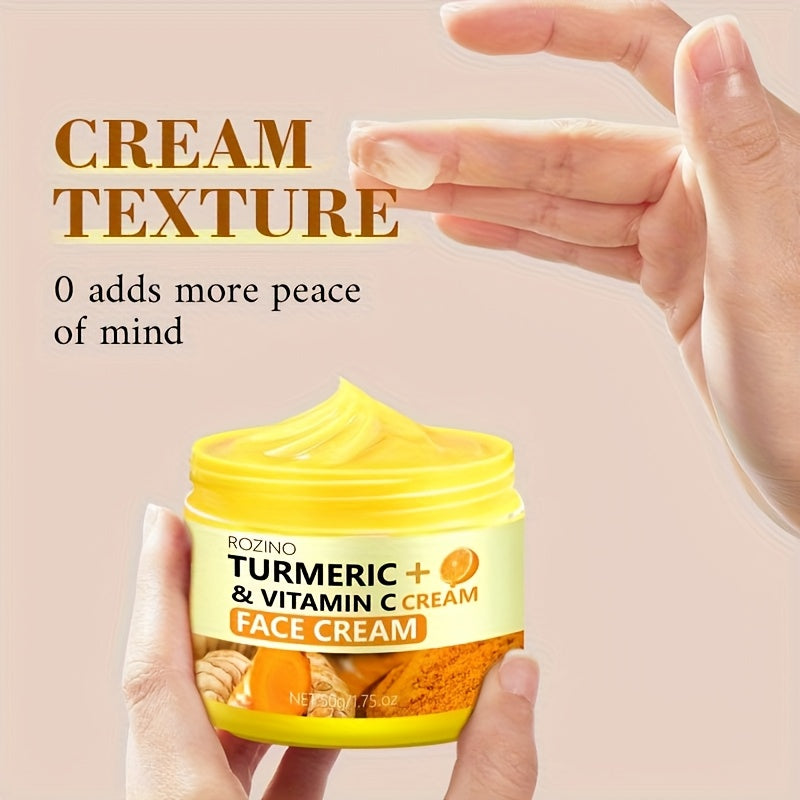 Women's Turmeric Vitamin C Face Cream Hydrating Brightening Non-Comedogenic
