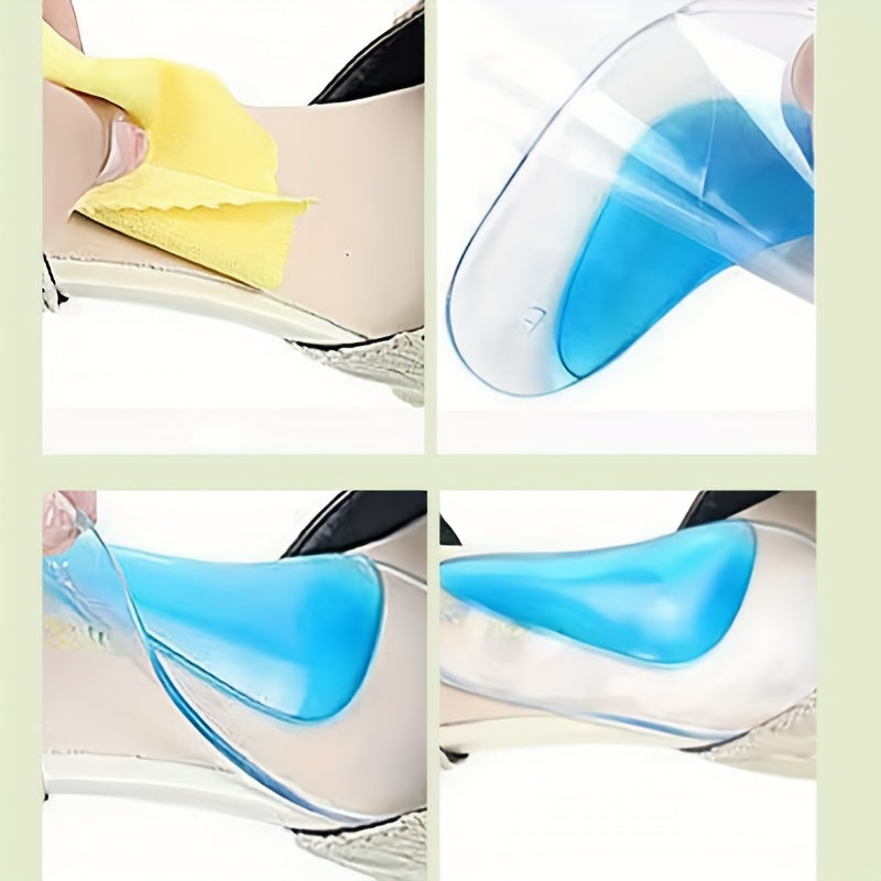2 Pieces Gel Insoles for Flat Feet Support Silicone Comfort Insole Pads
