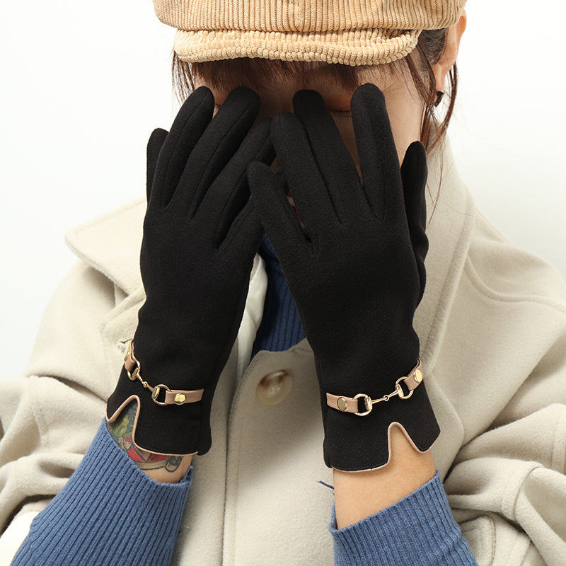 Women's Fleece Lined Windproof Gloves Touch Screen Warm Winter