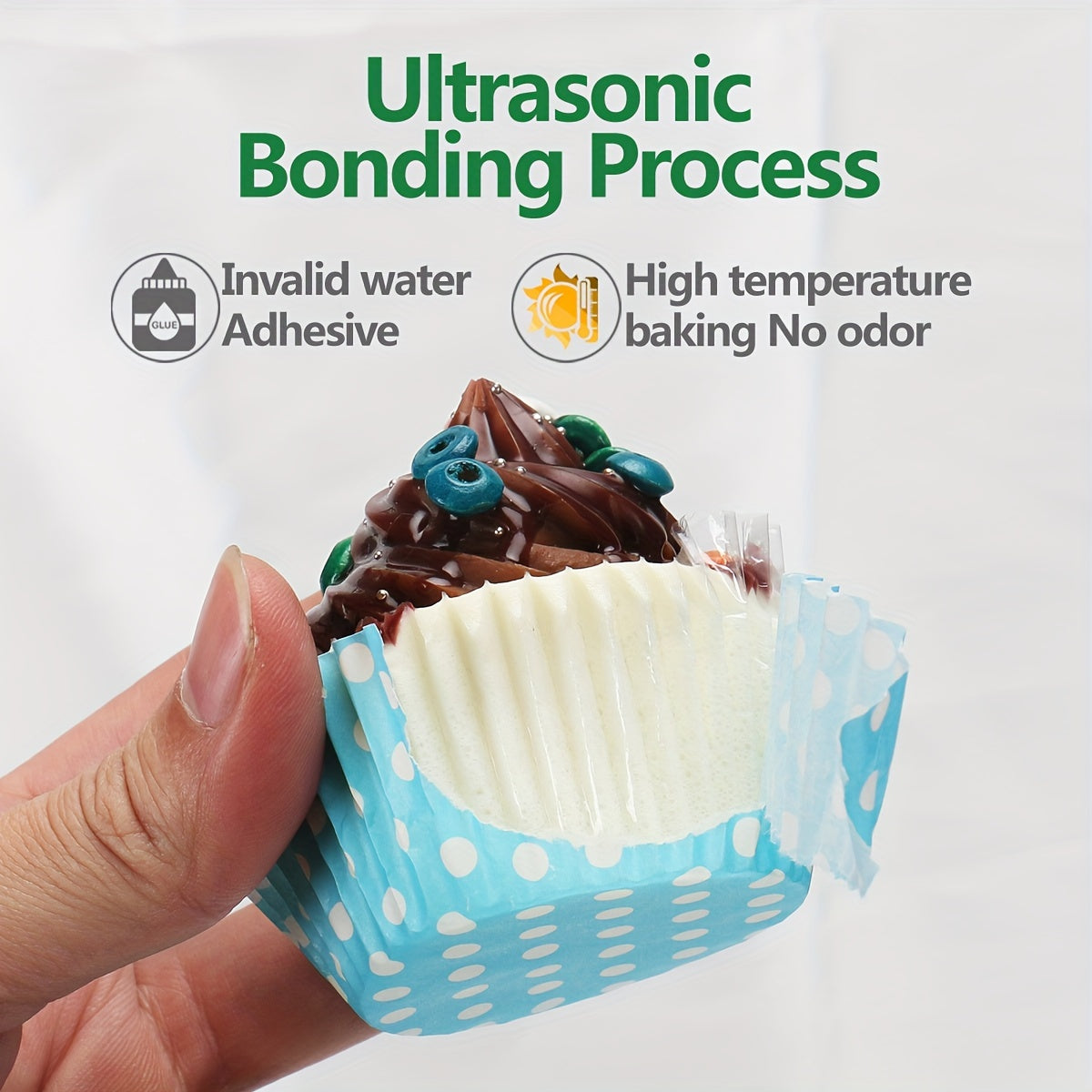 Pack of 100 Disposable Cupcake Liners Polka Dot Greaseproof Paper for Baking Muffins and Cupcakes