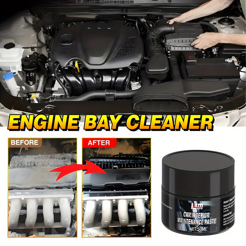 Engine Bay Cleaner and Shine Wax for Black Plastic Restoration Car RV Restores and Protects