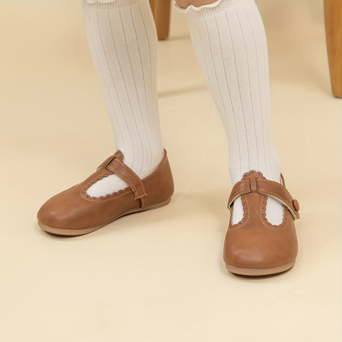 Zapatos Mary Jane para niñas, casuales, antideslizantes, para todas las estaciones, con punta redonda y adorno de picos