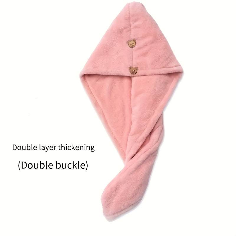 Ayollar uchun qalin paxtali soch quritgich shlyapa, tez quriydigan, suvni yaxshi yutadigan sochiq