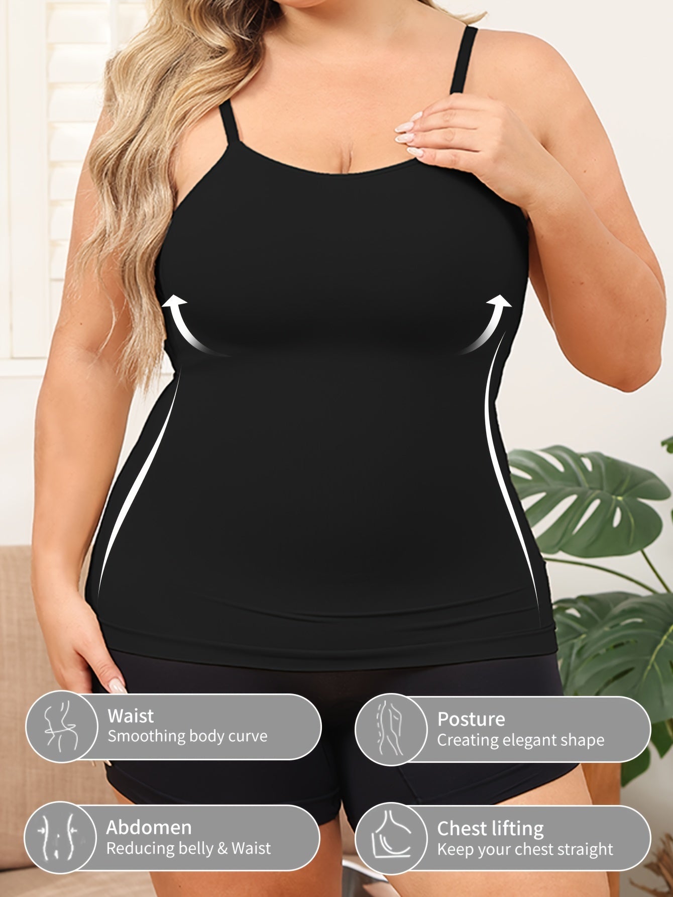 Women’s Plus Size Seamless Breathable Yoga Tank Top Pack Tummy Control