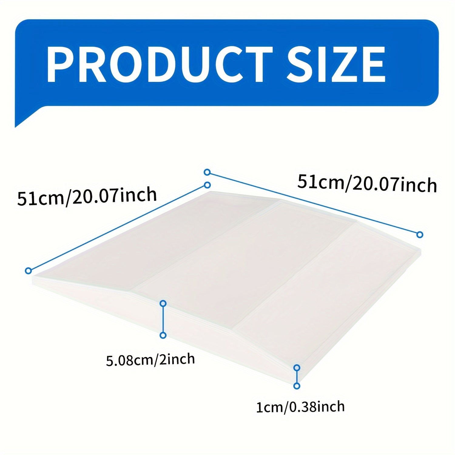 White Sofa Support Cushion 50.8cm x 50.8cm High-Density Foam for Sagging Sofas