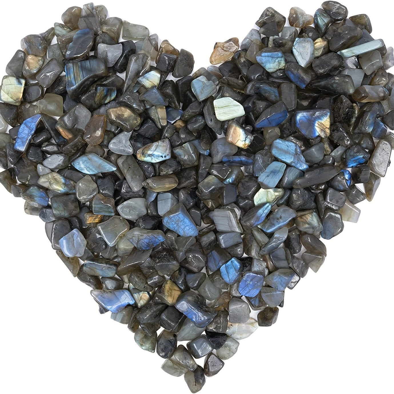 Piedras pulidas de labradorita para cristales, relleno para plantas, jarrón, decoración de acuario