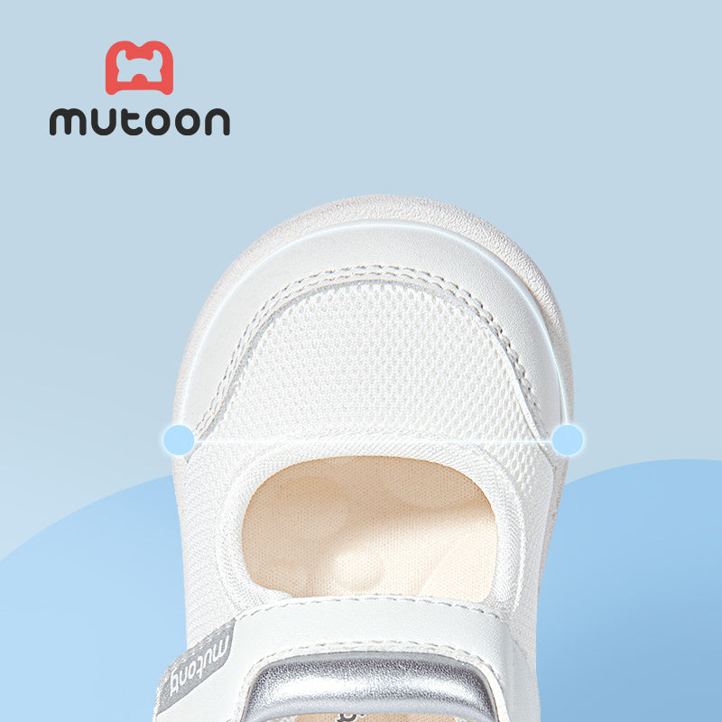 Girls Casual Walking Shoes Wide Round Toe Anti-Slip Rubber Sole Fabric Lining Hook-and-Loop Closure