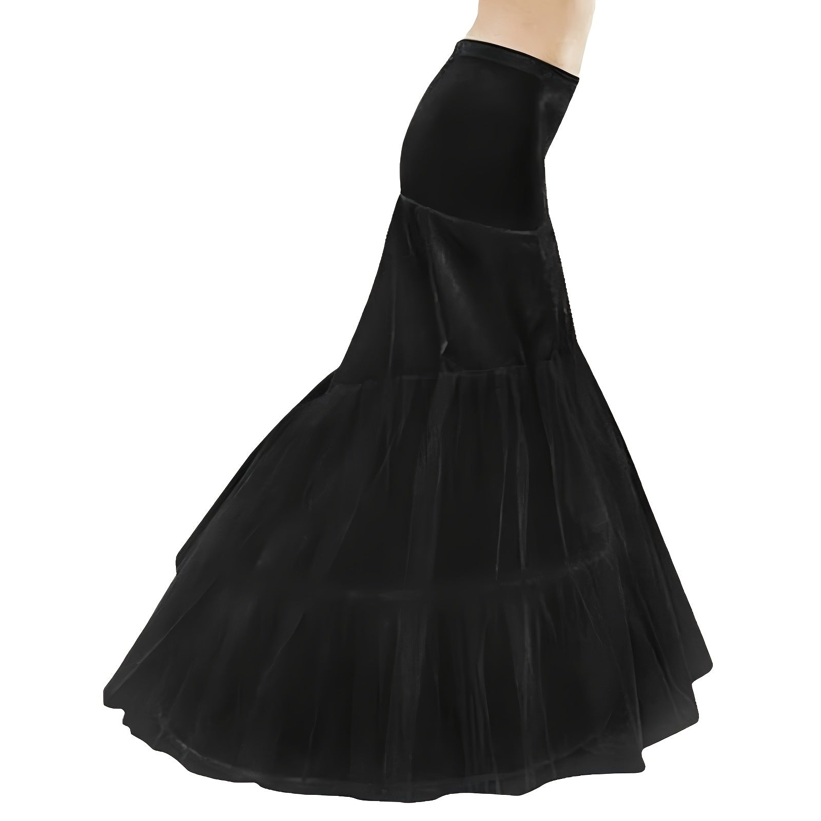 Bridal Wedding Dress Crinoline Petticoat with Steel Hoops and Mesh Fishtail