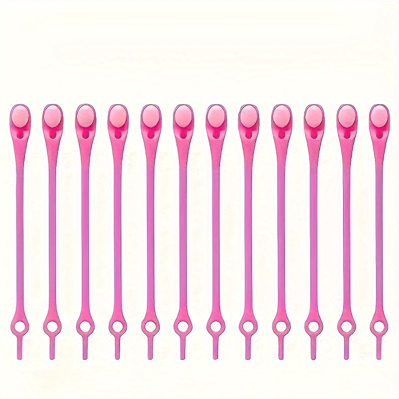 24 Pcs Silicone No-Tie Shoe Laces Elastic Sports Shoe Laces Durable Color