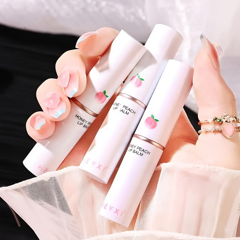 Bálsamo labial de durazno para mujer, hidratante y humectante, mascarilla para labios, regalo