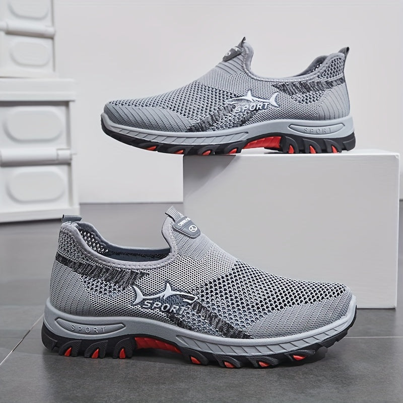 Men's Breathable Mesh Slip-On Athletic Sneakers for Casual Sports Spring Summer