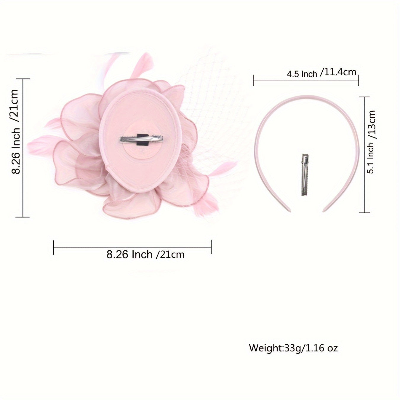 Women's Fascinator Hat with Flower Mesh Feathers Hair Clip for Wedding Tea Party