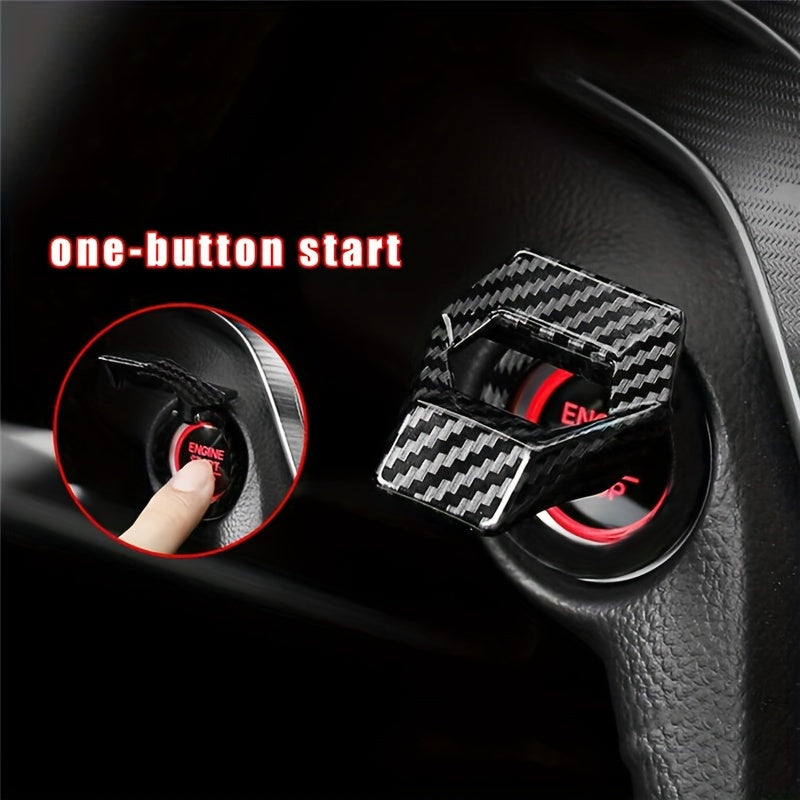 Universal Car Engine Start Stop Switch Button Cover Auto Accessories Durable Plastic Black