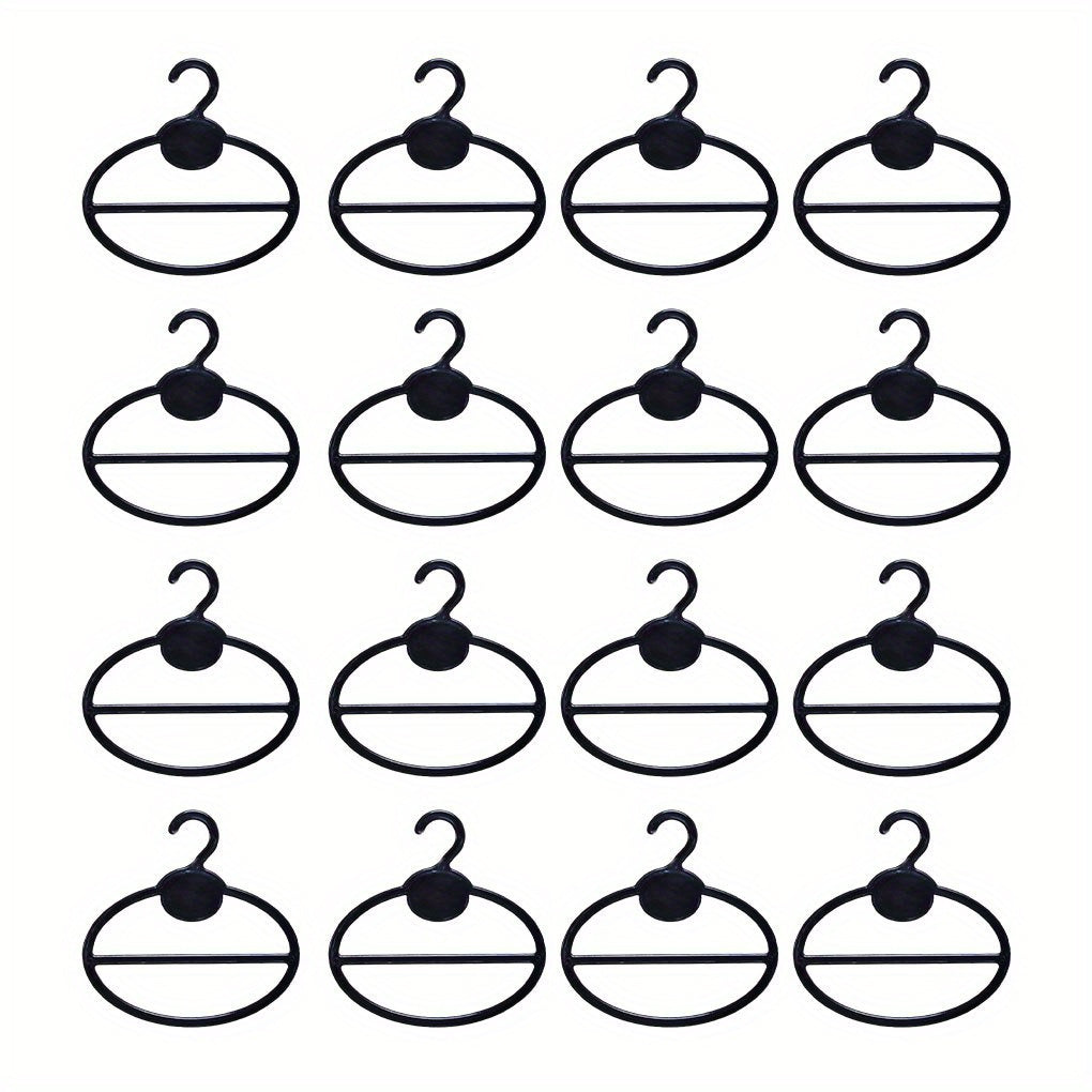 Juego de 20 perchas ovaladas para bufandas, pañuelos y corbatas, organizador de ahorro de espacio, diseño circular