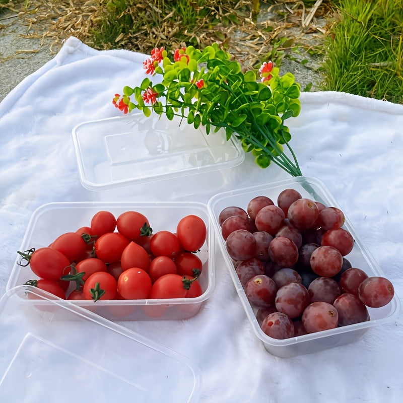 38 Clear Square Meal Prep Containers with Lids 22oz BPA-Free Microwave Freezer Safe