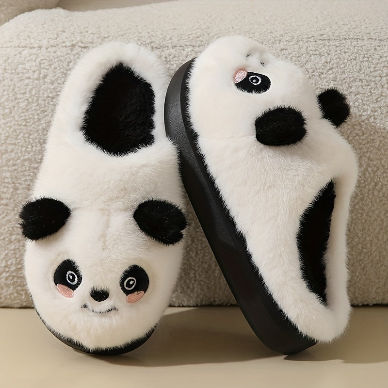 Women's Plush Panda Slippers Indoor Warm Anti-Slip Comfort