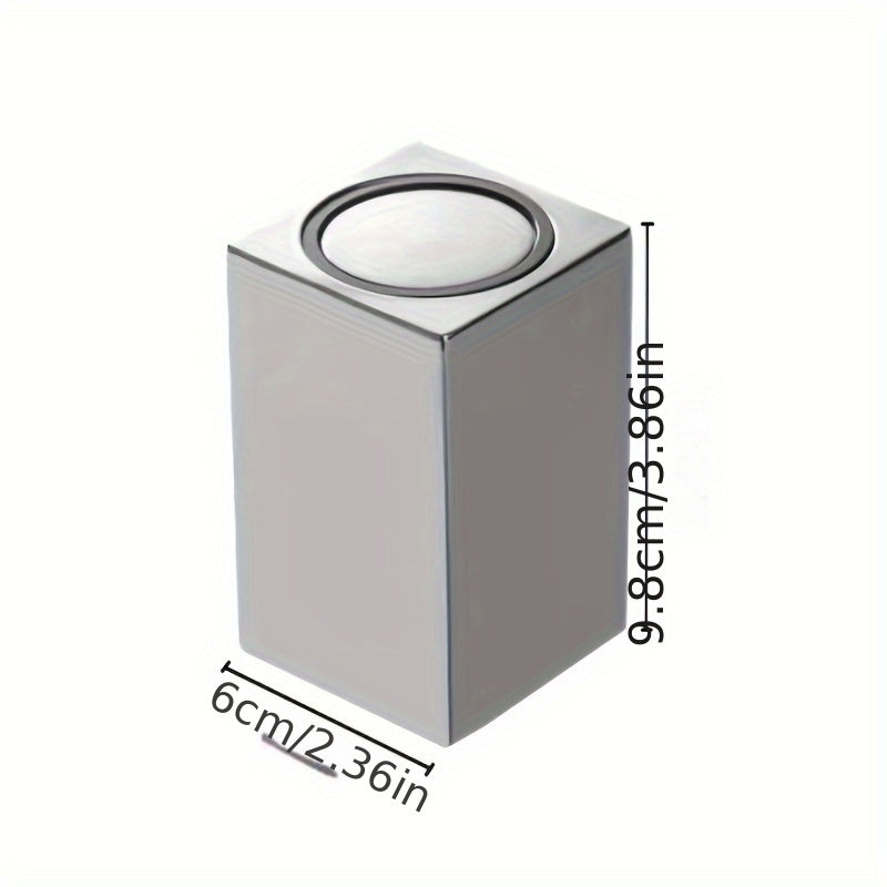 Stainless Steel Toothpick Dispenser with Automatic Pop-Up and Press-Open Feature