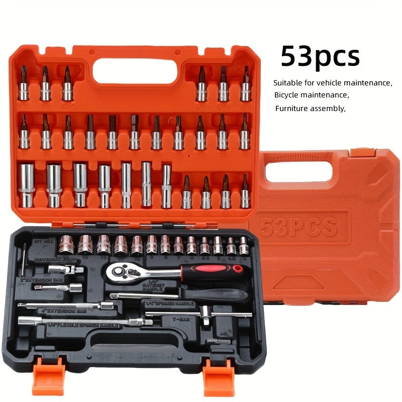 High Carbon Steel Auto Repair Tool Kit 6pcs Portable Ratchet Wrench Set