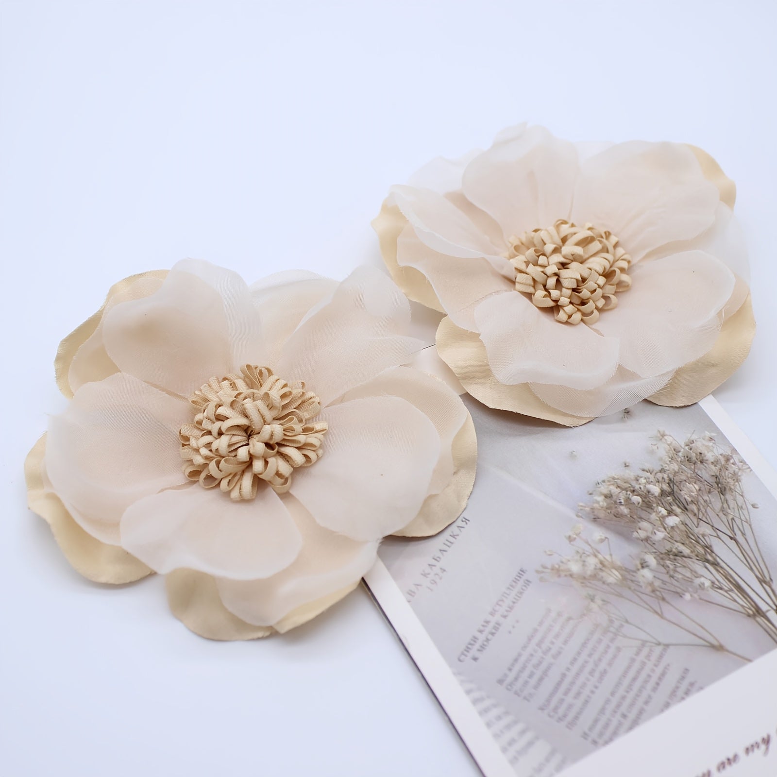 Women's Removable Floral Shoe Clips with Multi-Color Camellia Design