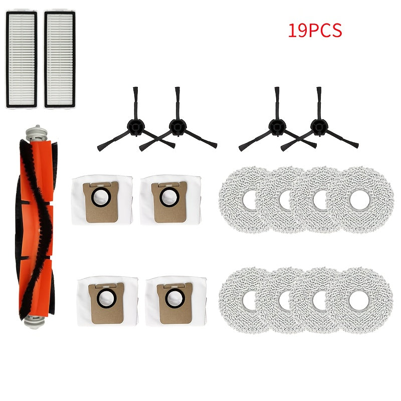 Robot Vacuum Replacement Parts Set Main Roller Side Brush HEPA Filter Mop Cloth Dust Bag