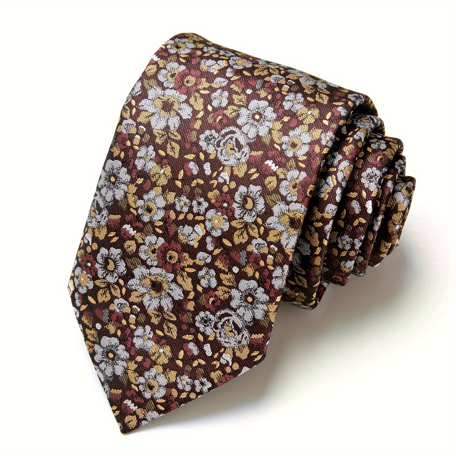 Men's Paisley Floral Necktie for Wedding and Office Wear