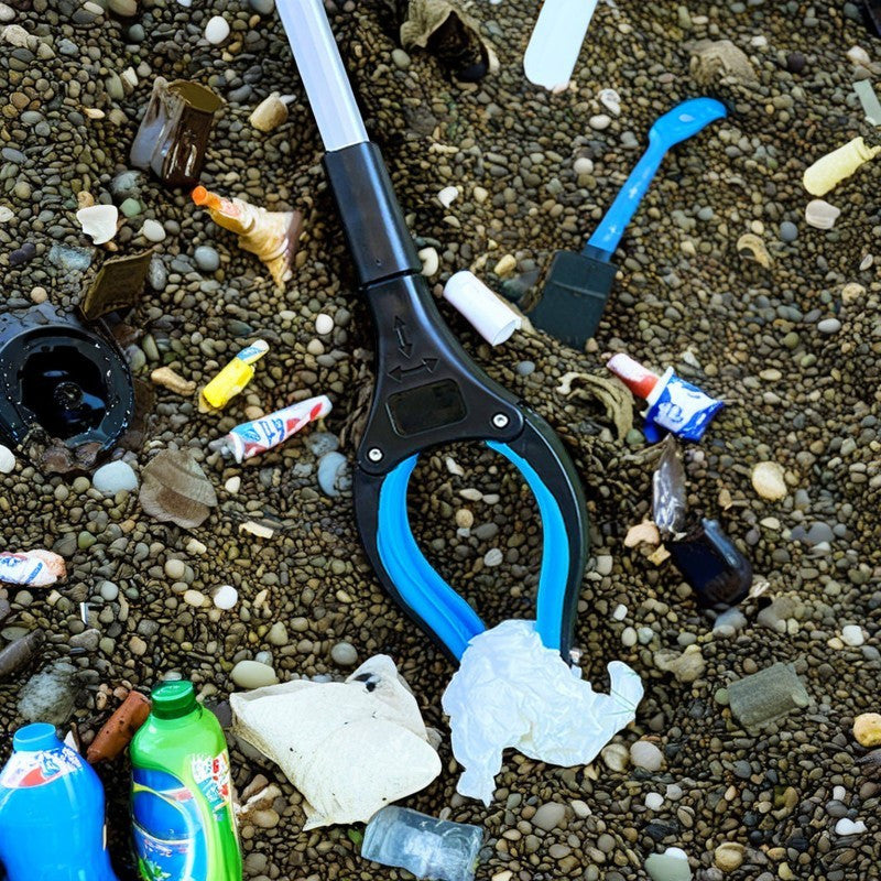 Uy sharoitida chiqindilarni yig'ish uchun uzoq tutqichli kimyo-muhofaza qiluvchi alyuminiy sanitariya klampi