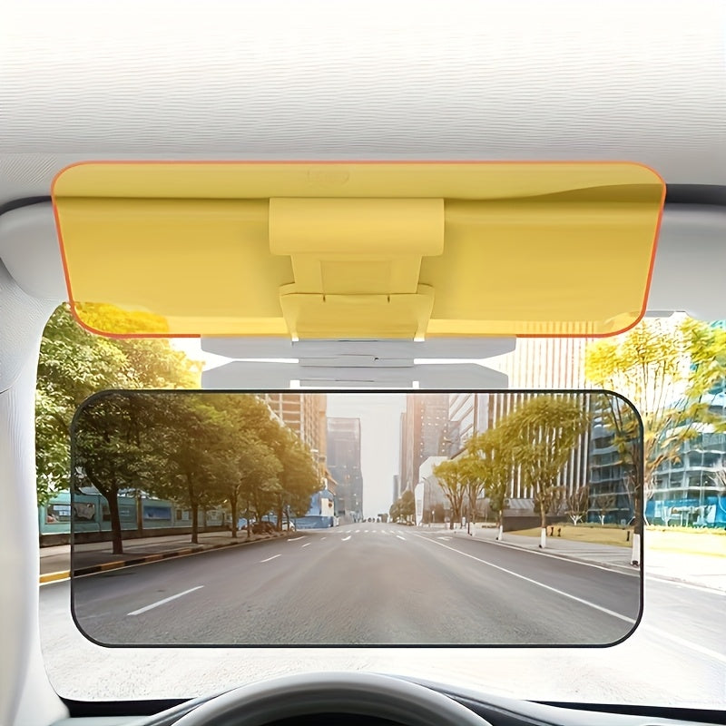 Universal Car Sun Visor Dual-Use Anti-Glare UV Filter Night Vision Adjustable Clip