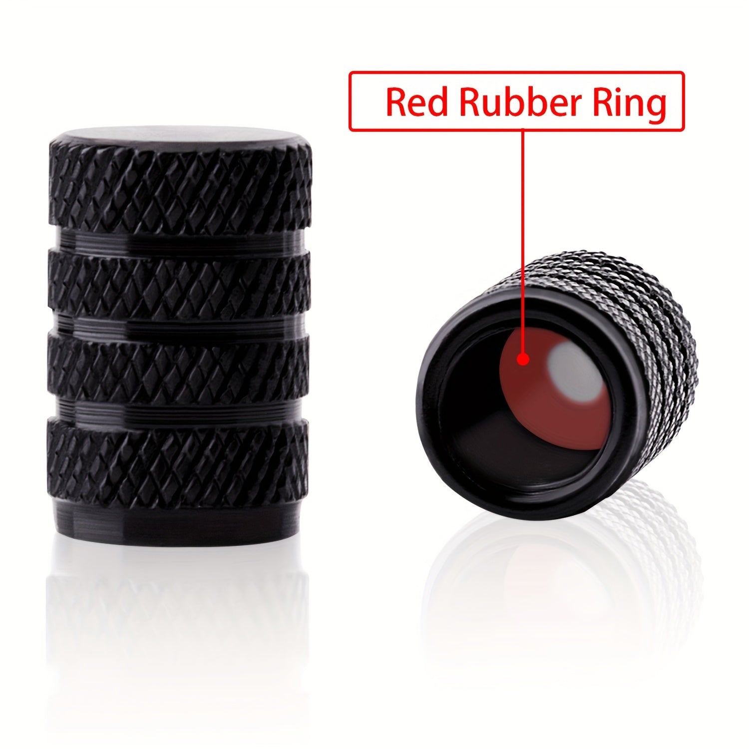 Aluminum Tire Valve Caps 4 Pack Durable Corrosion-Resistant for Cars Trucks Bikes