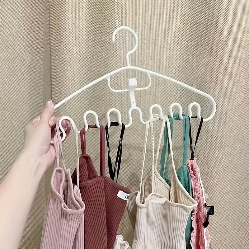 Set of 5 Plastic Hangers with Wave Design for Scarves and Accessories, Space Saving Organizer