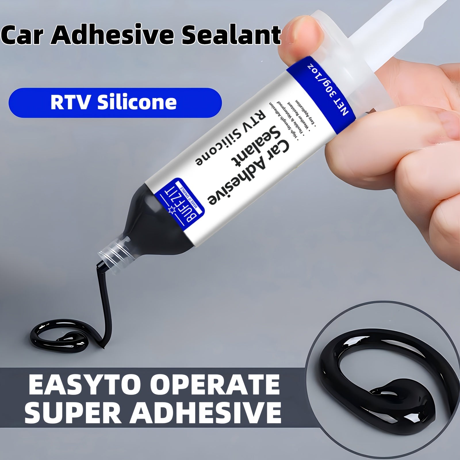 Silicone Sealant Waterproof Flexible 1oz for Glass Metal Plastic