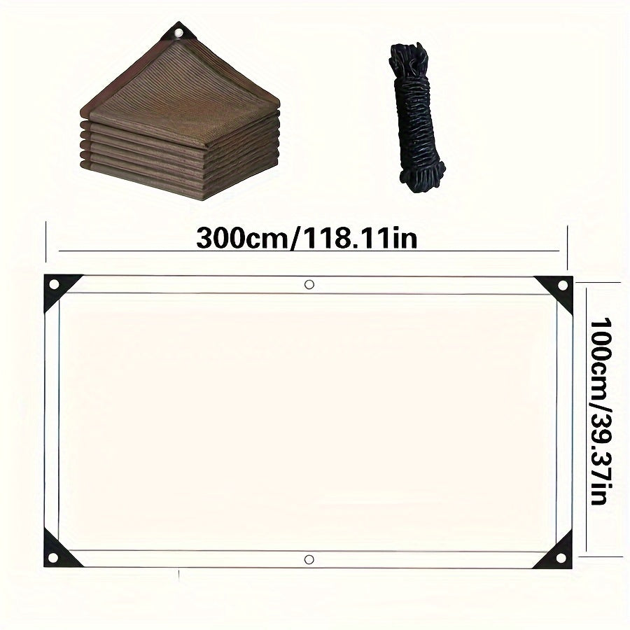 Outdoor UV Protected Privacy Screen Fence with Grommets Brown 81-90% Shade