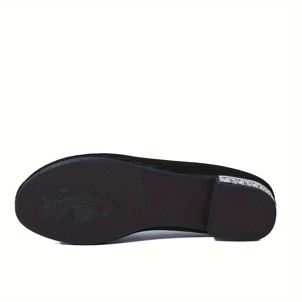 Women's Breathable Fabric Pumps with Plain Toe and Low Block Heel