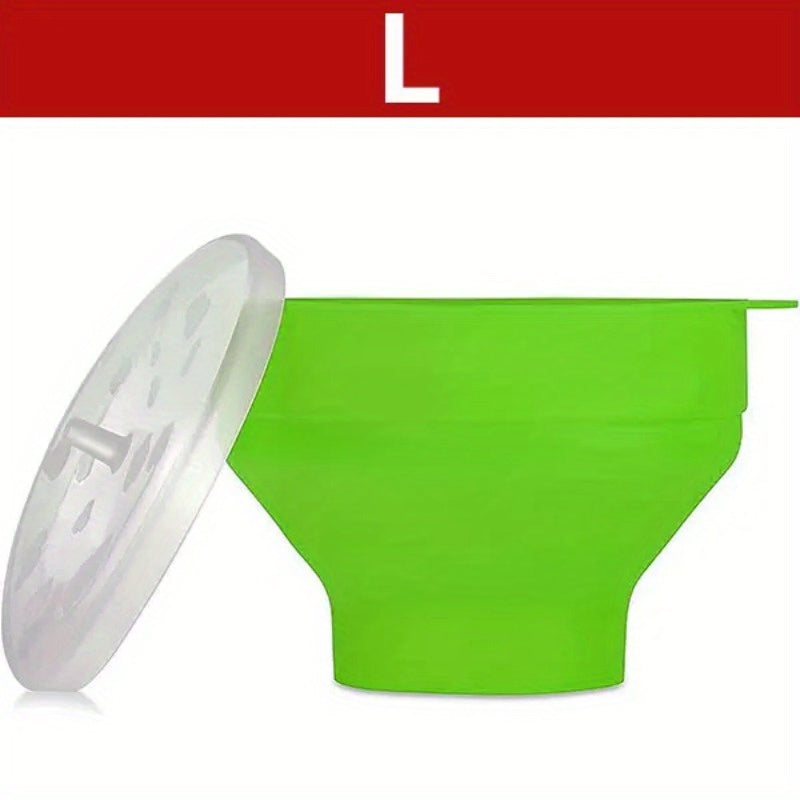 Silicone popcorn maker BPA-free collapsible lid dishwasher safe easy to use