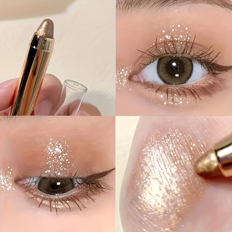 Women Shimmer Glitter Contouring Eyeshadow Pencil Double-Ended Brightening Makeup