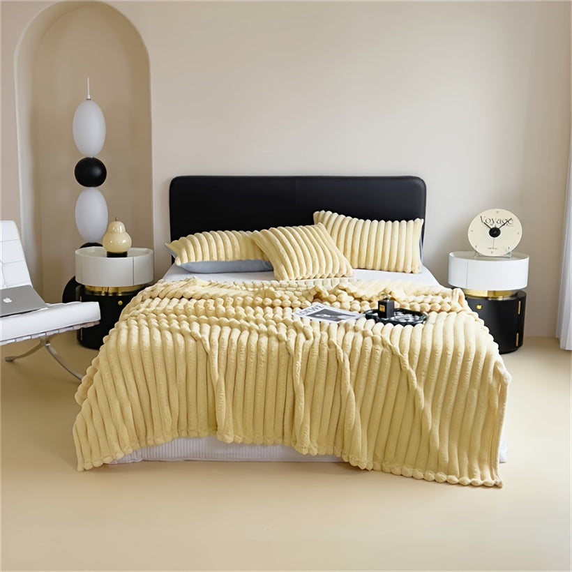 Manta de felpa de conejito suave para uso en cama acogedora, multicolor, 50x60 pulgadas