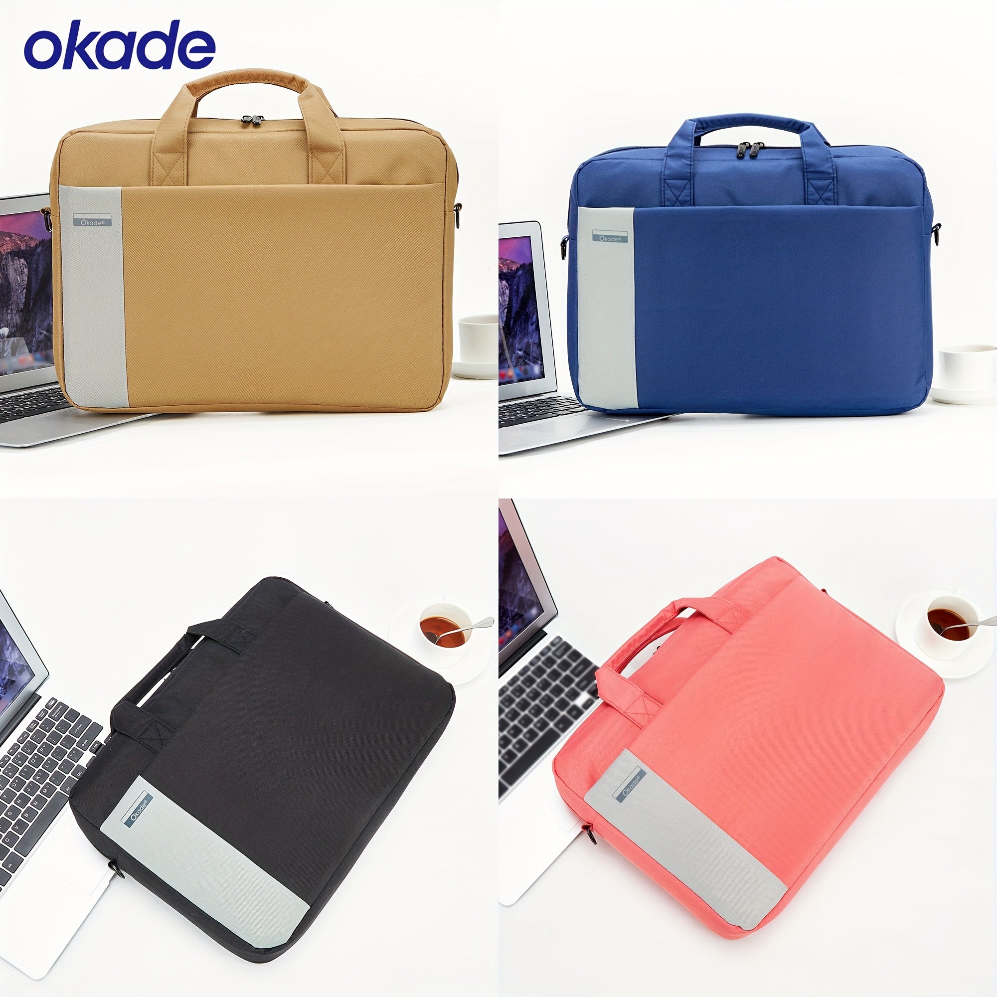 Тяжёлая сумка для ноутбука 15,4-16 дюймов с амортизирующей подкладкой, ремень для тележки, для офиса, путешествий, колледжа, в нескольких цветах