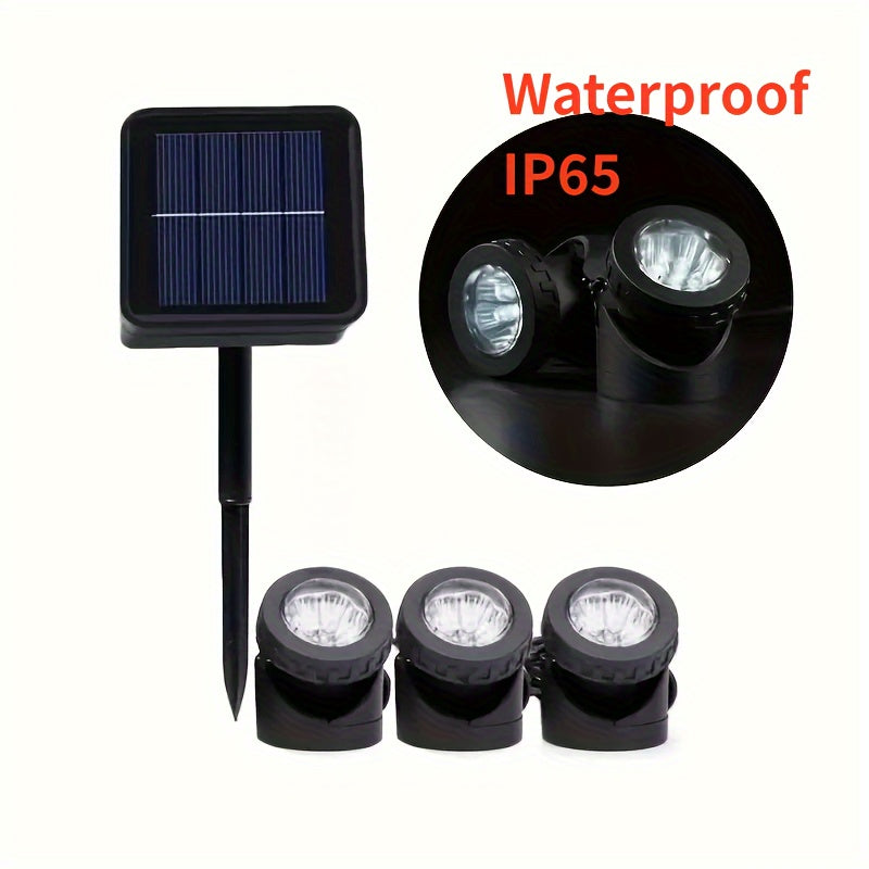 Solar Pond Spotlights 6 LED Underwater Outdoor Security Lighting for Gardens Fountains
