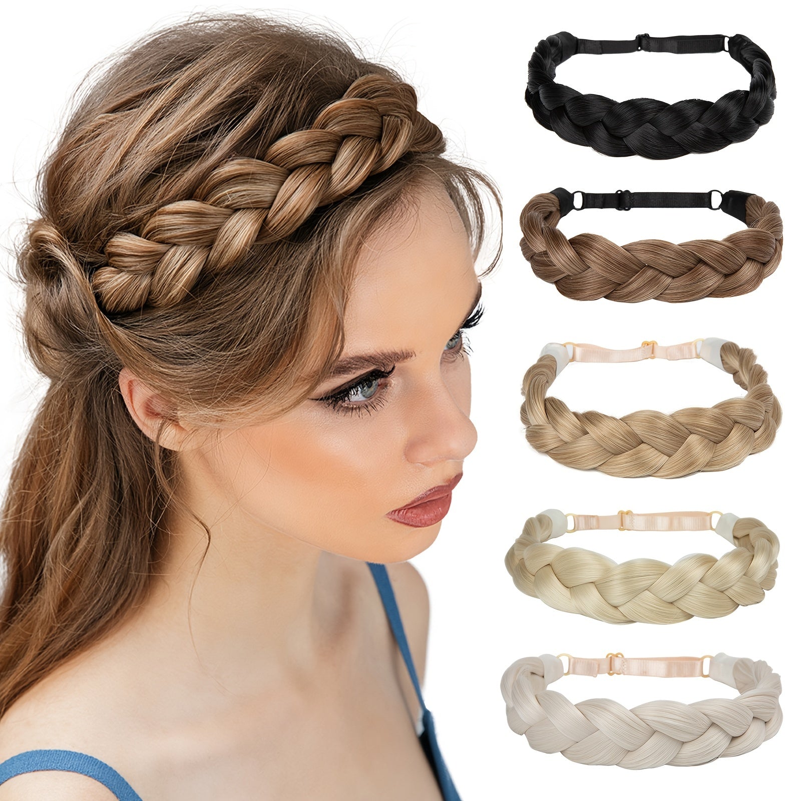 Women's Adjustable Handmade Braided Natural Fiber Headband