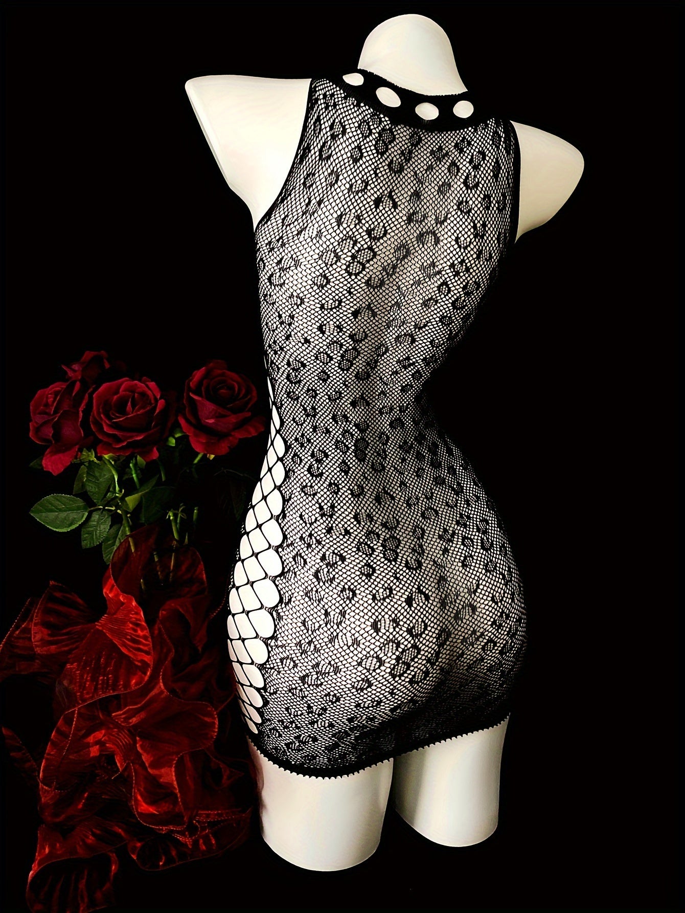 Women’s Fishnet Bodycon Dress Sheer Design for Music Festivals