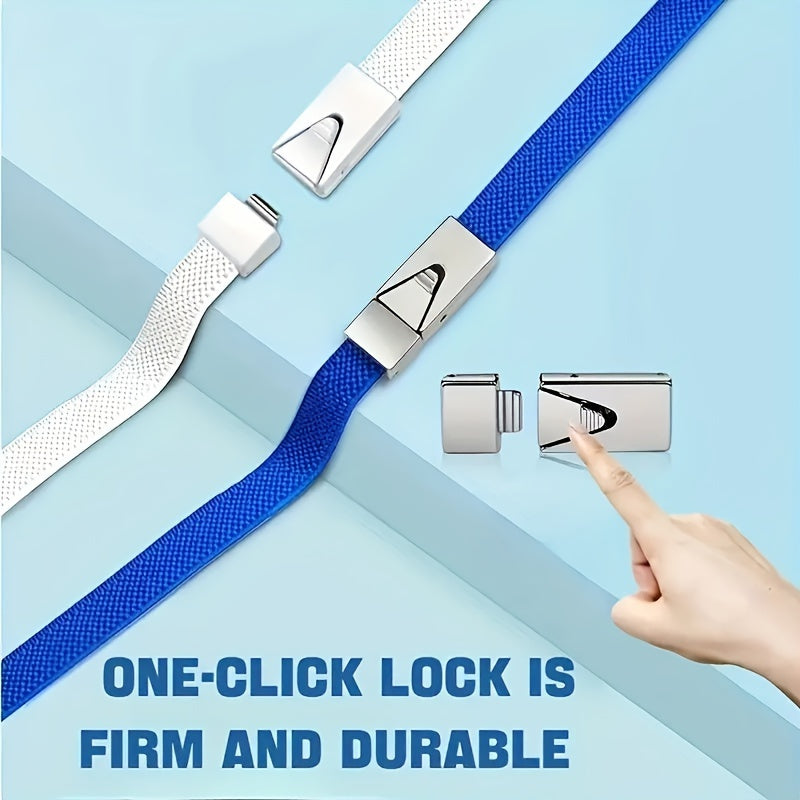 Unisex Metal Shoe Buckles 8 Pack Quick-Release No-Tie Clips Adjustable